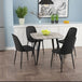 Wooden Dining Table in Grey Sonoma Oak Square With 4 Duo Chairs - Aspen