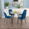 Wooden Dining Table in Grey Sonoma Oak Square With 4 Duo Chairs - Aspen