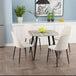 Wooden Dining Table in Grey Sonoma Oak Square With 4 Duo Chairs - Aspen