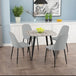 Wooden Dining Table in Grey Sonoma Oak Square With 4 Duo Chairs - Aspen