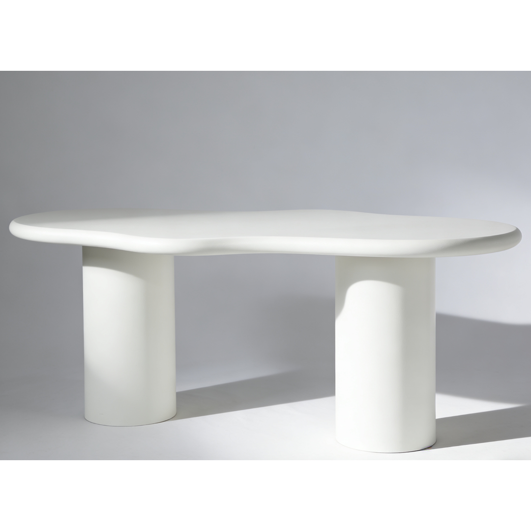 Wooden Dining Table in Irregular Shape for 6 People - Valillian