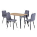 Wooden Dining Table in Light Oak Rectangular With 4 Diamond Stitch Chairs - Aspen
