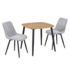 Wooden Dining Table in Light Oak Square With 2 Diamond Stitch Chairs - Aspen