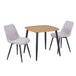 Wooden Dining Table in Light Oak Square With 2 Diamond Stitch Chairs - Aspen
