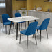 Wooden Dining Table in White Rectangular With 4 Duo Chairs - Aspen