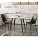 Wooden Dining Table in White Square With 2 Duo Chairs - Aspen