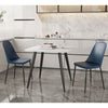 Wooden Dining Table in White Square With 2 Duo Chairs - Aspen