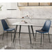 Wooden Dining Table in White Square With 2 Duo Chairs - Aspen