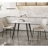Wooden Dining Table in White Square With 2 Duo Chairs - Aspen