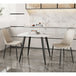 Wooden Dining Table in White Square With 2 Duo Chairs - Aspen
