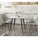 Wooden Dining Table in White Square With 2 Duo Chairs - Aspen