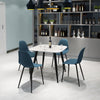 Wooden Dining Table in White Square With 4 Curve Chairs - Aspen