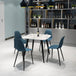 Wooden Dining Table in White Square With 4 Curve Chairs - Aspen