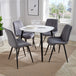 Wooden Dining Table in White Square With 4 Diamond Stitch Chairs - Aspen