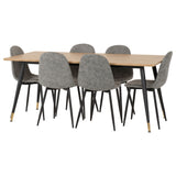 Wooden Dining Table With 6 Athens Dining Chairs - Hamilton