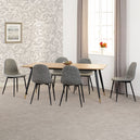 Wooden Dining Table With 6 Athens Dining Chairs - Hamilton