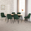 Wooden Dining Table With 6 Avery Dining Chairs - Hamilton