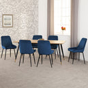 Wooden Dining Table With 6 Avery Dining Chairs - Hamilton
