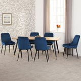 Wooden Dining Table With 6 Avery Dining Chairs - Hamilton