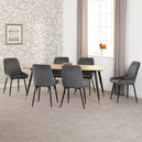 Wooden Dining Table With 6 Avery Dining Chairs - Hamilton