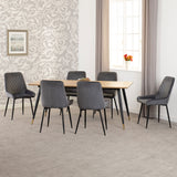 Wooden Dining Table With 6 Avery Dining Chairs - Hamilton