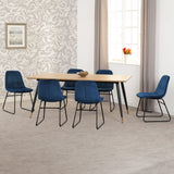 Wooden Dining Table With 6 Lukas Dining Chairs - Hamilton