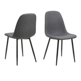 Wooden Dining Table in Oak With 4 Celia Light Grey Dining Chairs - Wilma