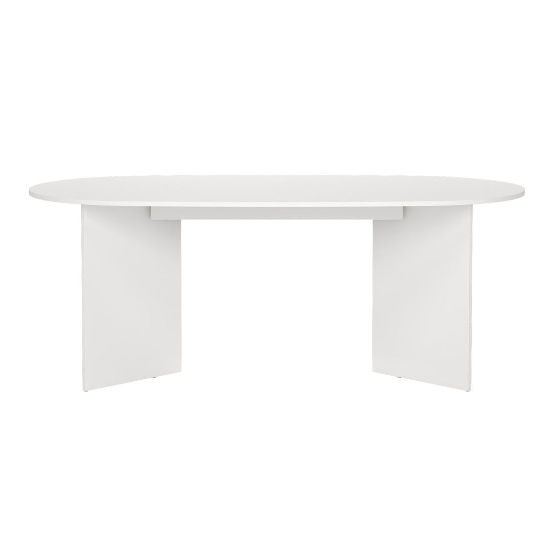 Wooden Dining Table in Oval for 4 People - Family