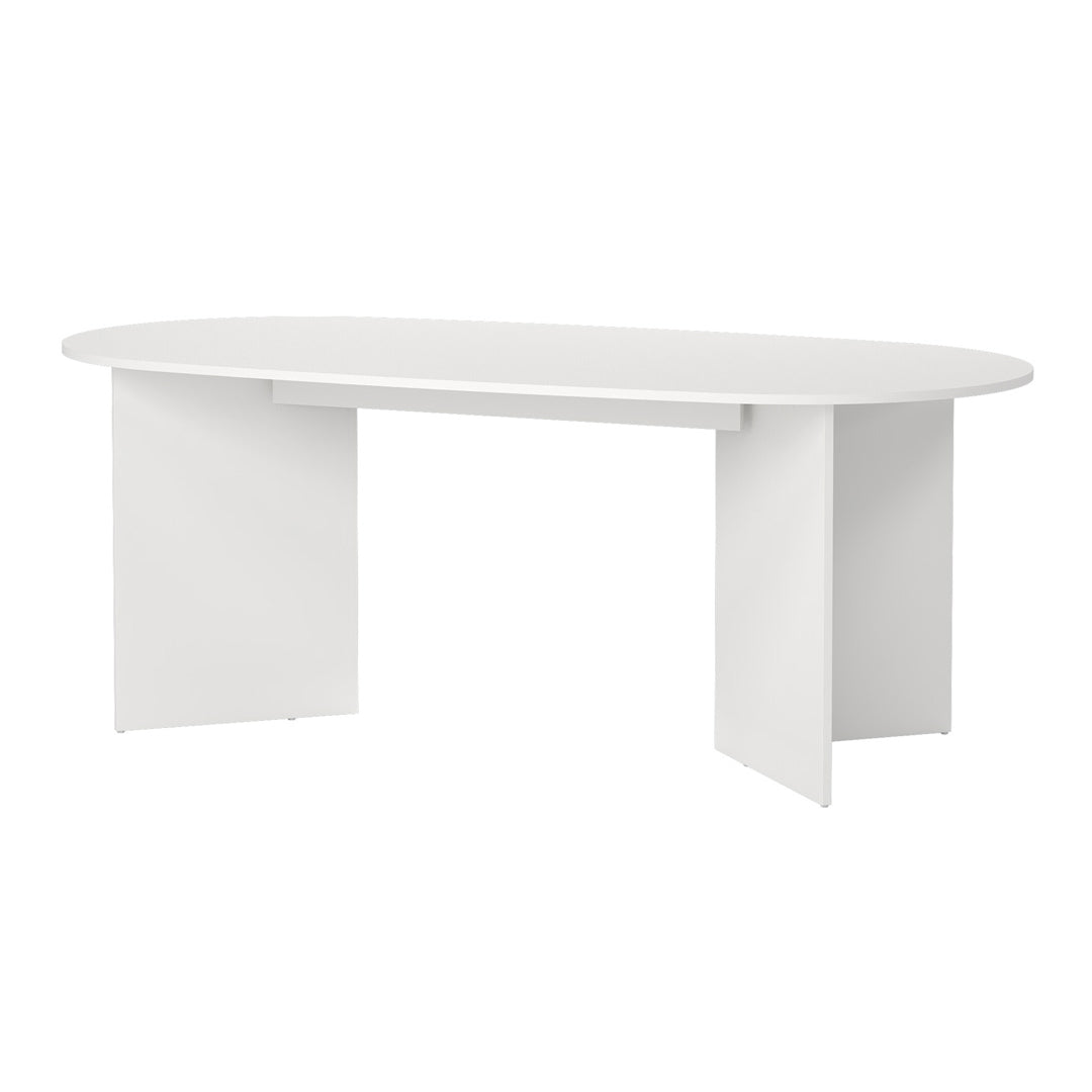 Wooden Dining Table in Oval for 4 People - Family