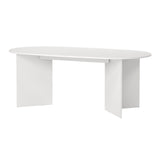 Wooden Dining Table in Oval for 4 People - Family