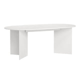 Wooden Dining Table in Oval for 4 People - Family