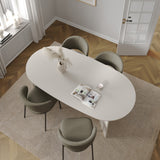 Wooden Dining Table in Oval for 4 People - Family