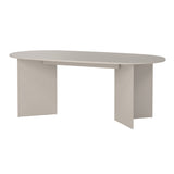 Wooden Dining Table in Oval for 4 People - Family