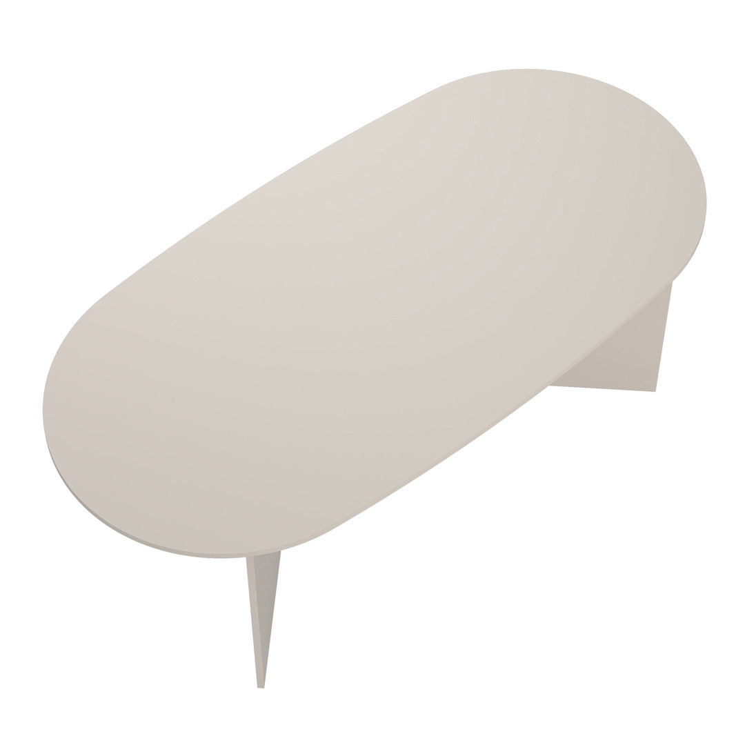Wooden Dining Table in Oval for 4 People - Family