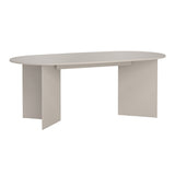 Wooden Dining Table in Oval for 4 People - Family
