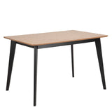 Wooden Dining Table Rectangular With 4 Roxby Dining Chairs - Roxby