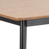Wooden Dining Table Rectangular With 4 Roxby Dining Chairs - Roxby