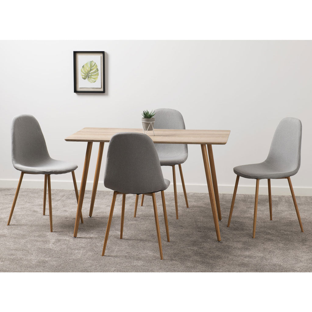 Wooden Dining Table for 4 People Rectangular - Barley