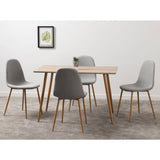 Wooden Dining Table for 4 People Rectangular - Barley