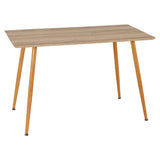 Wooden Dining Table for 4 People Rectangular - Barley