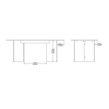 Wooden Dining Table in Rectangular for 4 People - Family