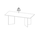 Wooden Dining Table in Rectangular for 4 People - Family