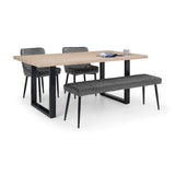 Wooden Dining Table Rectangular for 4 to 6 People - Berwick