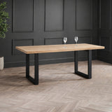Wooden Dining Table Rectangular for 4 to 6 People - Berwick