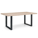 Wooden Dining Table Rectangular for 4 to 6 People - Berwick