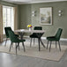 Wooden Dining Table Rectangular in Concrete Grey With 4 Avery Chairs - Athens