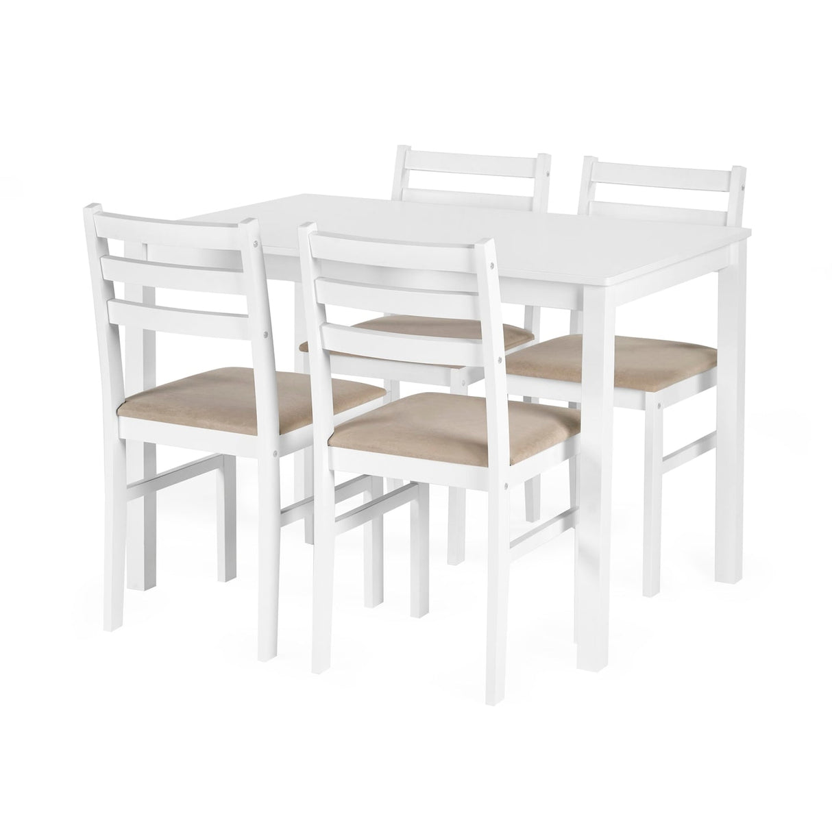 Wooden Dining Table Rectangular With 4 Chairs - Keats