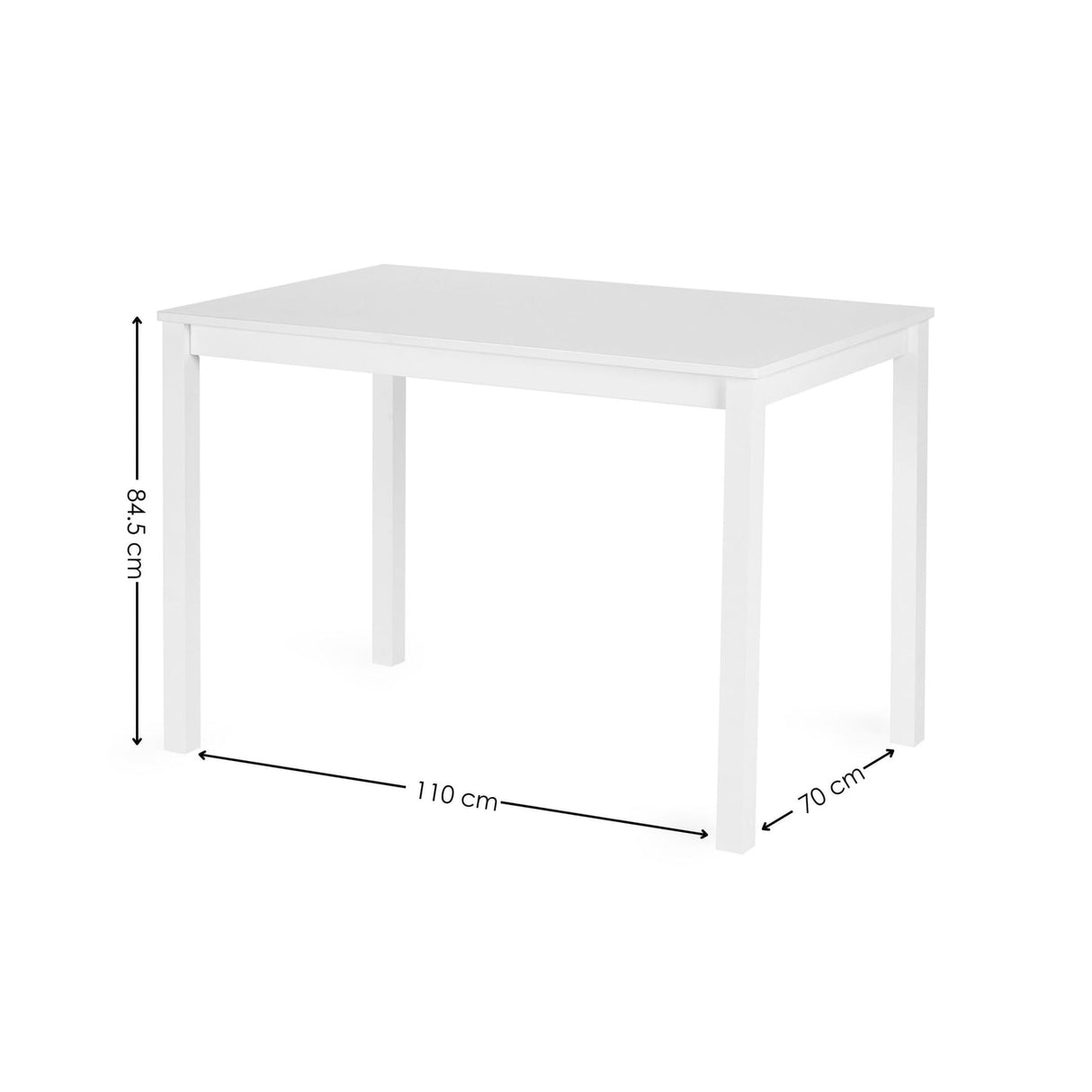 Wooden Dining Table Rectangular With 4 Chairs - Keats