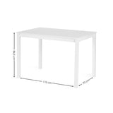 Wooden Dining Table Rectangular With 4 Chairs - Keats