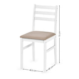 Wooden Dining Table Rectangular With 4 Chairs - Keats